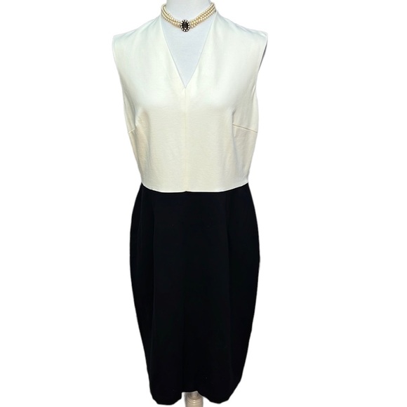 Talbots Ponte Knit Color Block Dress - Picture 1 of 8